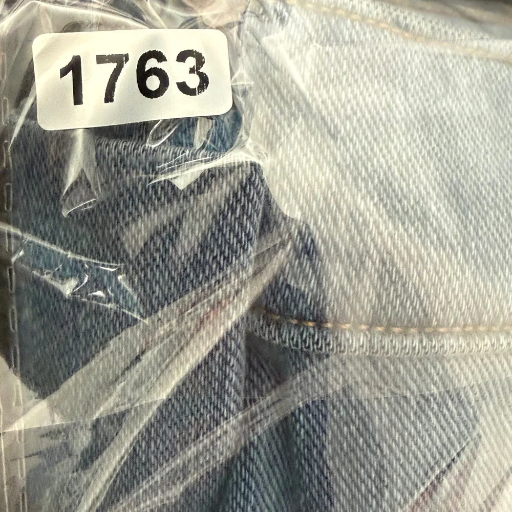 Halara Wide Leg Jeans Womens Large Blue NWT Flex Denim High Waisted Light Wash - Picture 9 of 9